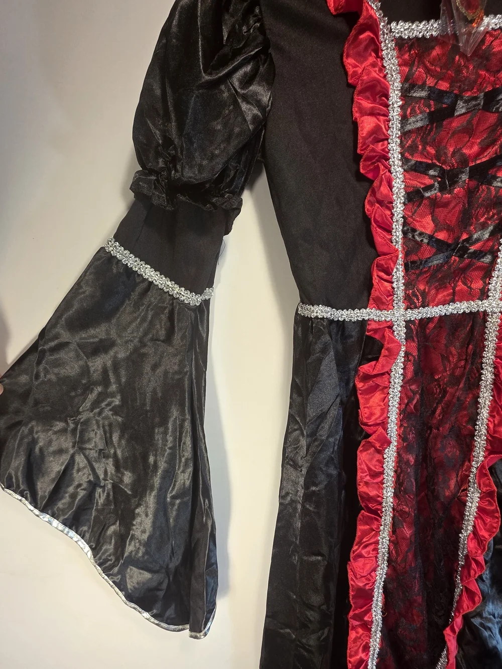 NEW Victorian Vampire Halloween Costume Dress & Choker GIRLS Sz Large Cosplay